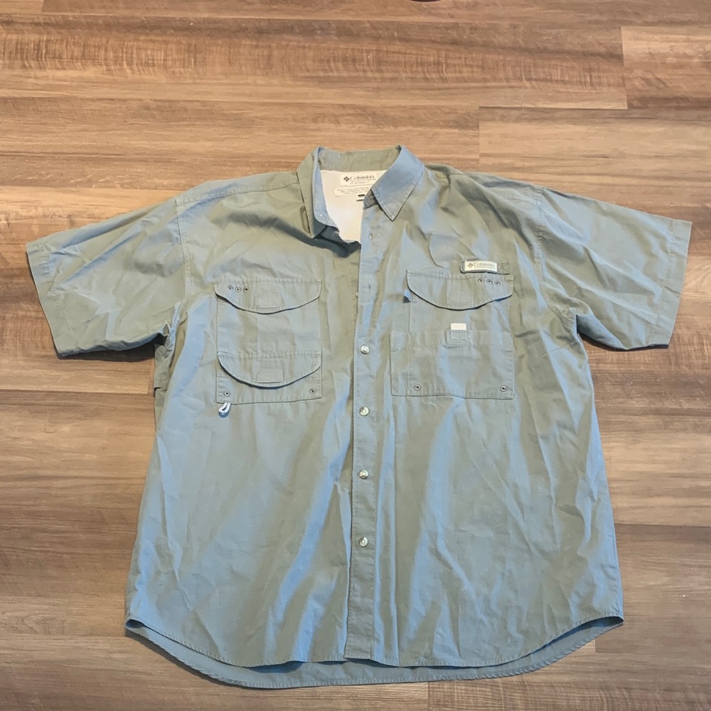 Columbia PFG Men's Short Sleeve Cargo Fishing Shirt size Large